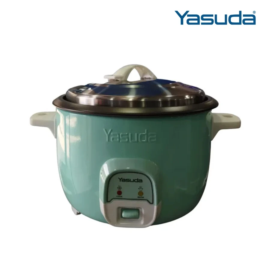 Yasuda YS-4200/6000YN (4.2L) & (6.0L) Heavy-Duty Drum Rice Cooker | Non-Stick Inner Pot | Stainless Steel Housing | Copper VDE Plug