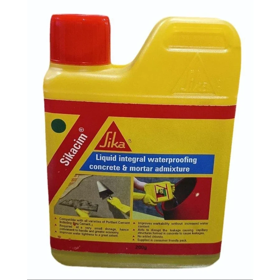 Sika Sikacim Liquid Waterproofing Admixture | 200g to 20kg Variants | Integral Waterproofer for Roofs & Concrete | Brown
