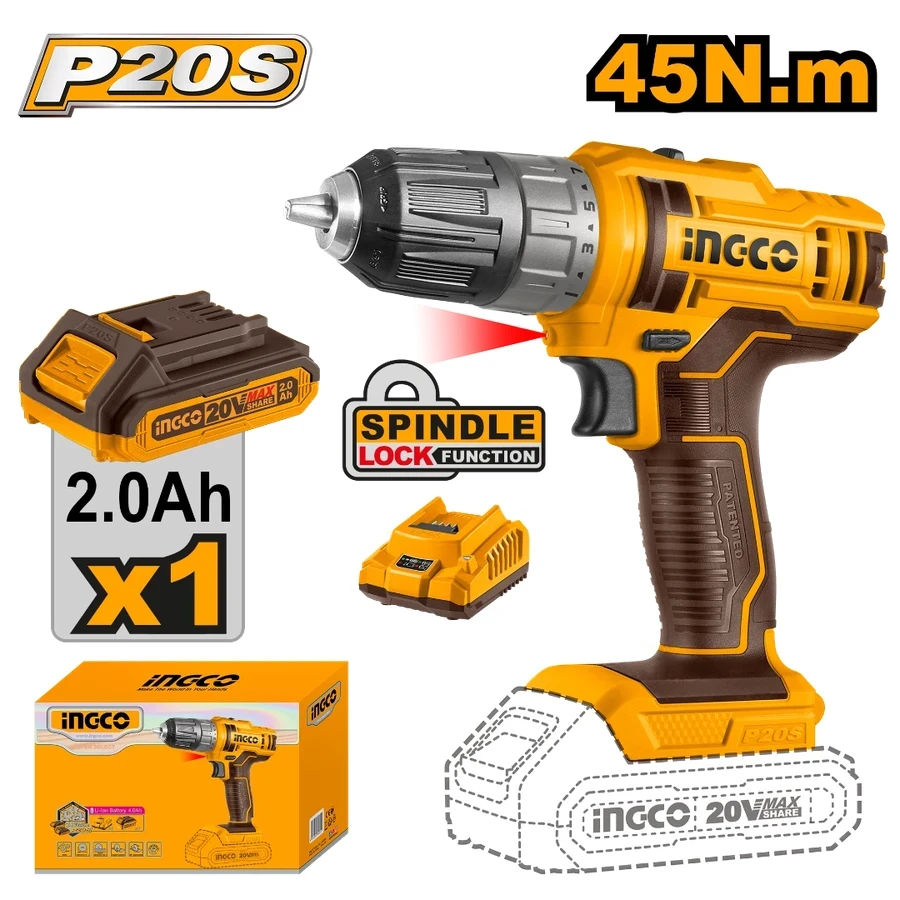 Lithium-Ion Cordless Drill | CDLI200518 | 20V Max | Spindle Lock Edition