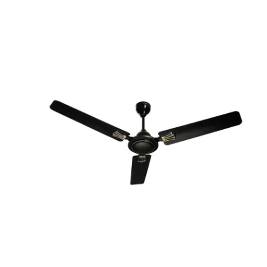 Yasuda YS-FD55 48-Inch Decorative Metallic Ceiling Fan | 400 RPM High Speed | Matt Black Finish | 75W | Aluminum Blades