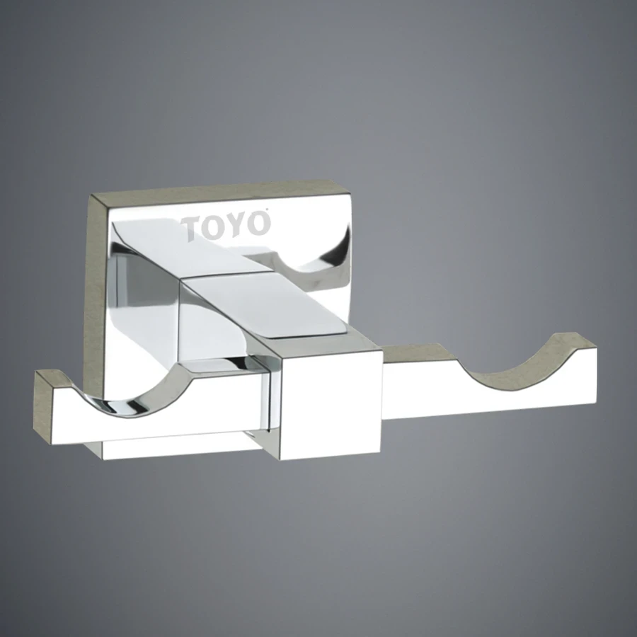 TOYO 11201 Premium Single Robe Hook - 56 Grade Full Brass, Die-Forged, High Grade Chrome Plated Finish