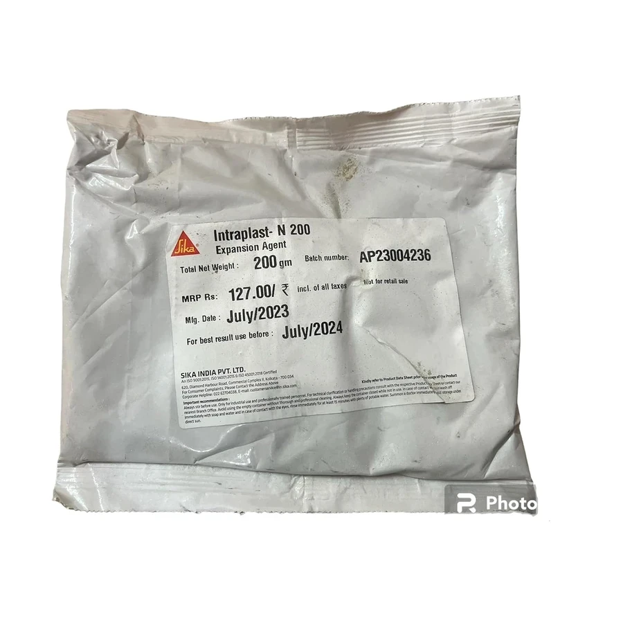 Sika Intraplast N 200 Expanding Grout Admixture | available in 200 Gm (Pack of 5) and 12.5 Kg | For Concrete Repair, Grouting & Post-Tensioning