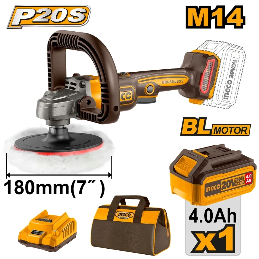 Cordless Polisher | APLI20181 | 20V Brushless | 7-Inch Industrial Detailing System
