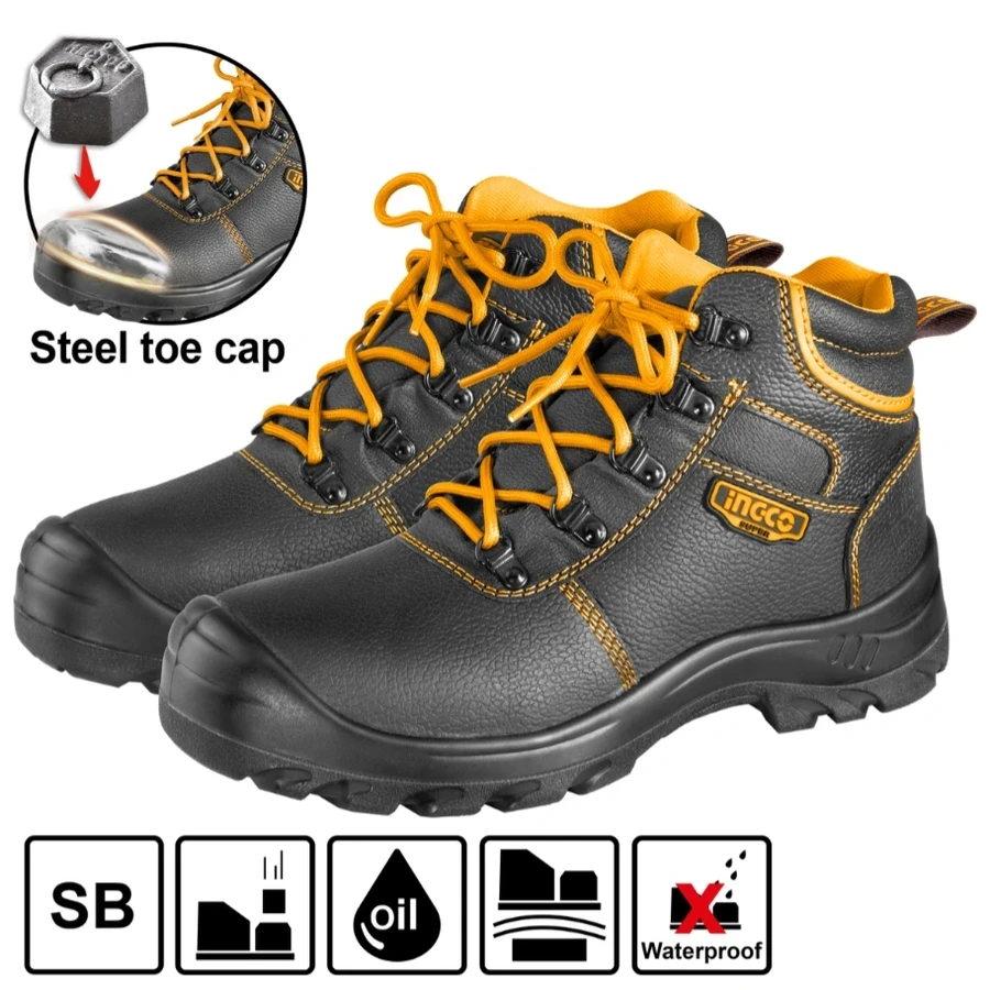 Professional Industrial Safety Boots (Sizes 40, 41, 42, 43) | SB Grade | Steel Toe Protection