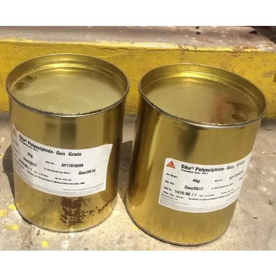 Sika Polysulphide GG 4kg (Pack of 2) | Gun Grade Two-Part Elastomeric Sealant | High-Elasticity Joint Sealer for Concrete | Water Resistant