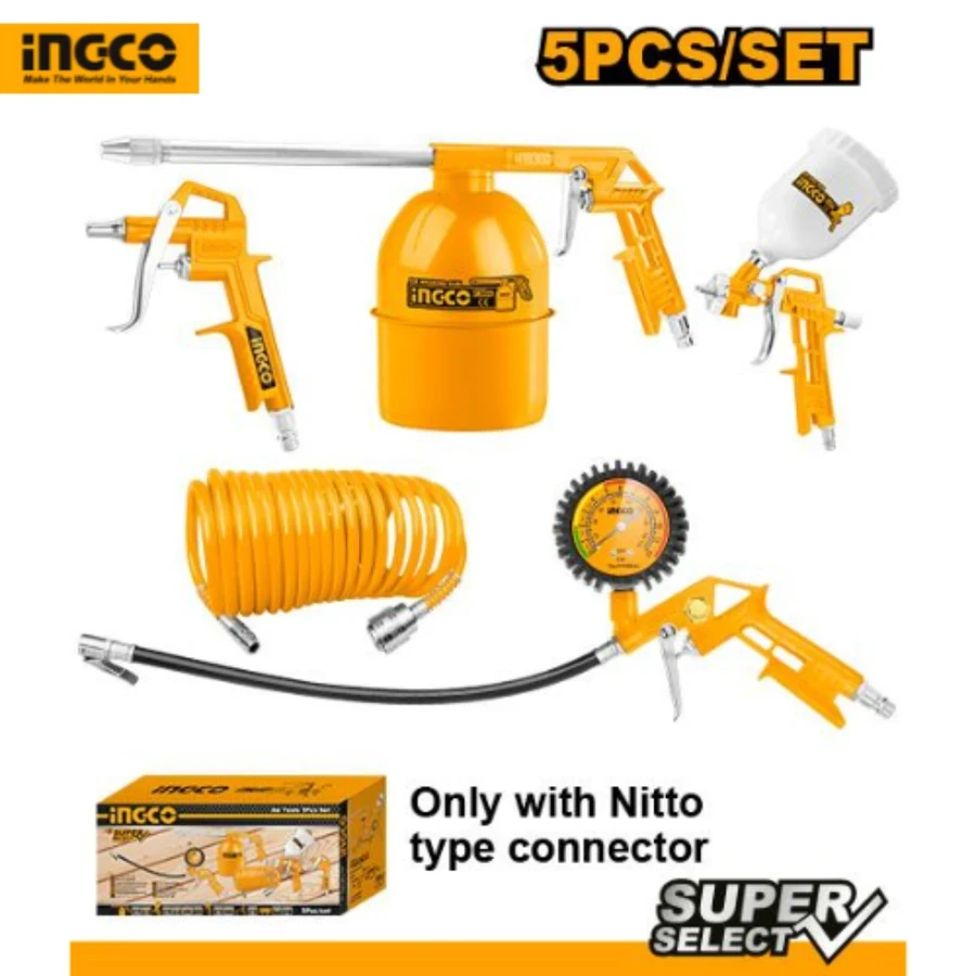 Professional 5Pcs Air Tools Set | AKT0053-3 | Integrated Nitto Type Connectors