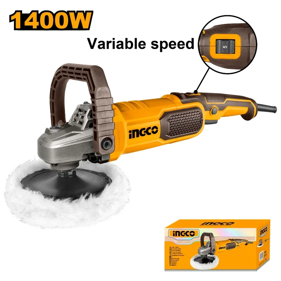 INGCO 1400W Professional Variable Speed Polisher | 180mm | AP140016