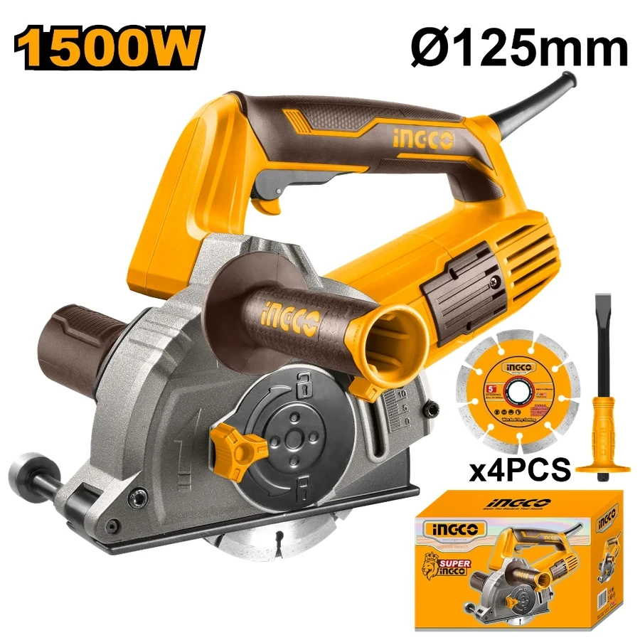INGCO 1500W Professional Wall Chaser | 125mm Grooving Machine | WLC15008
