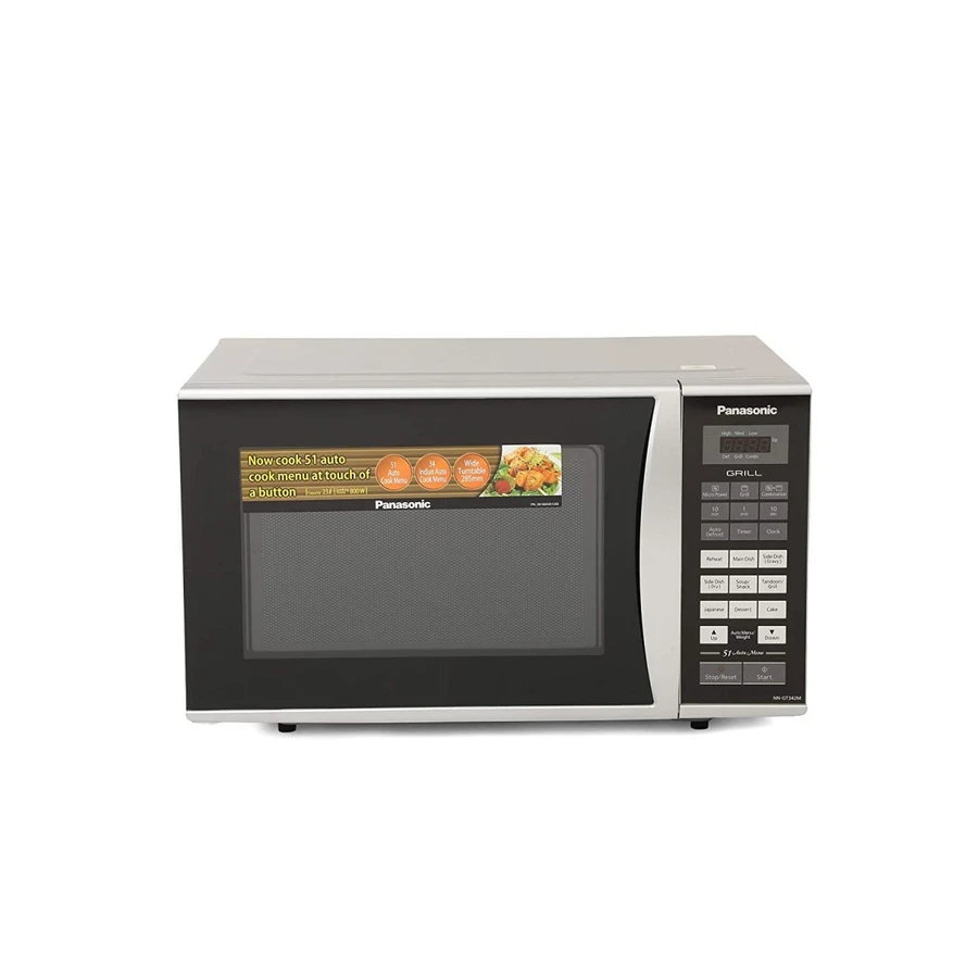 Panasonic NN-SM255BYTE 20 Litre Solo Mechanical Oven | 800W Power Output | Membrane Control Panel | Sleek Silver Iron Body