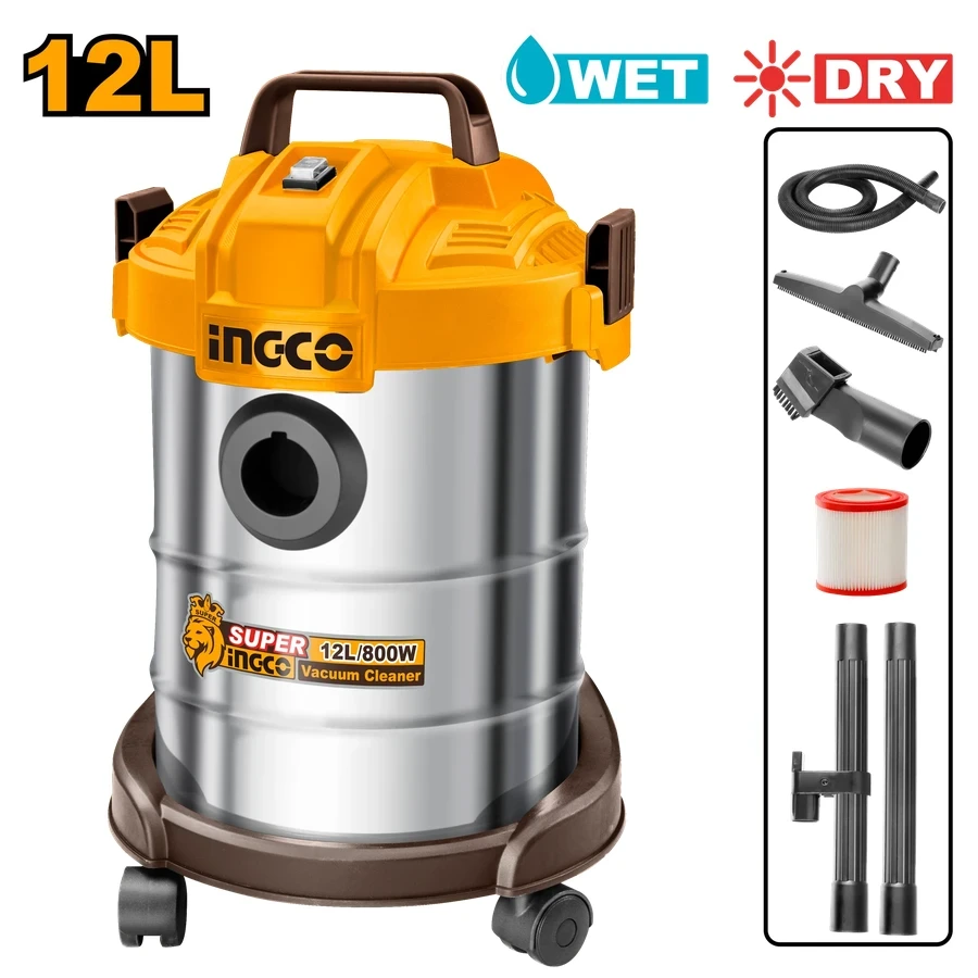 High-Power Wet and Dry Vacuum Cleaner | VC14122 | 12L Metal Tank Series