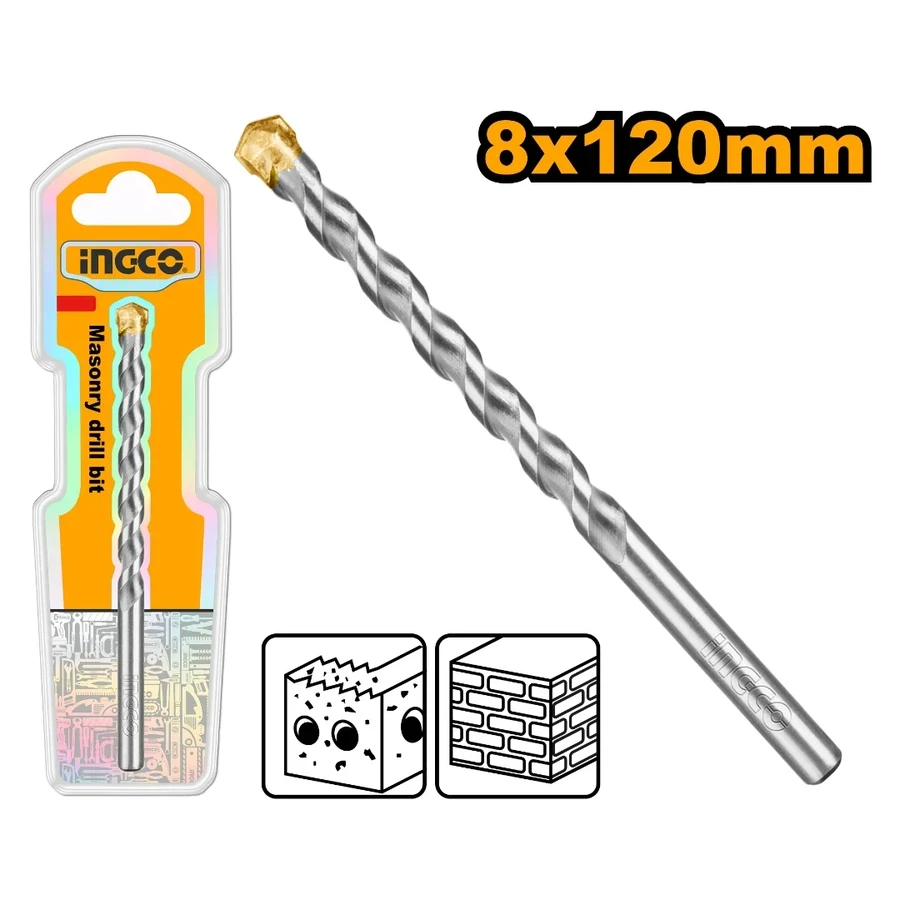 Masonry Drill Bit | DBM2110812 | 8mm x 120mm Carbide-Tip Precision Bit