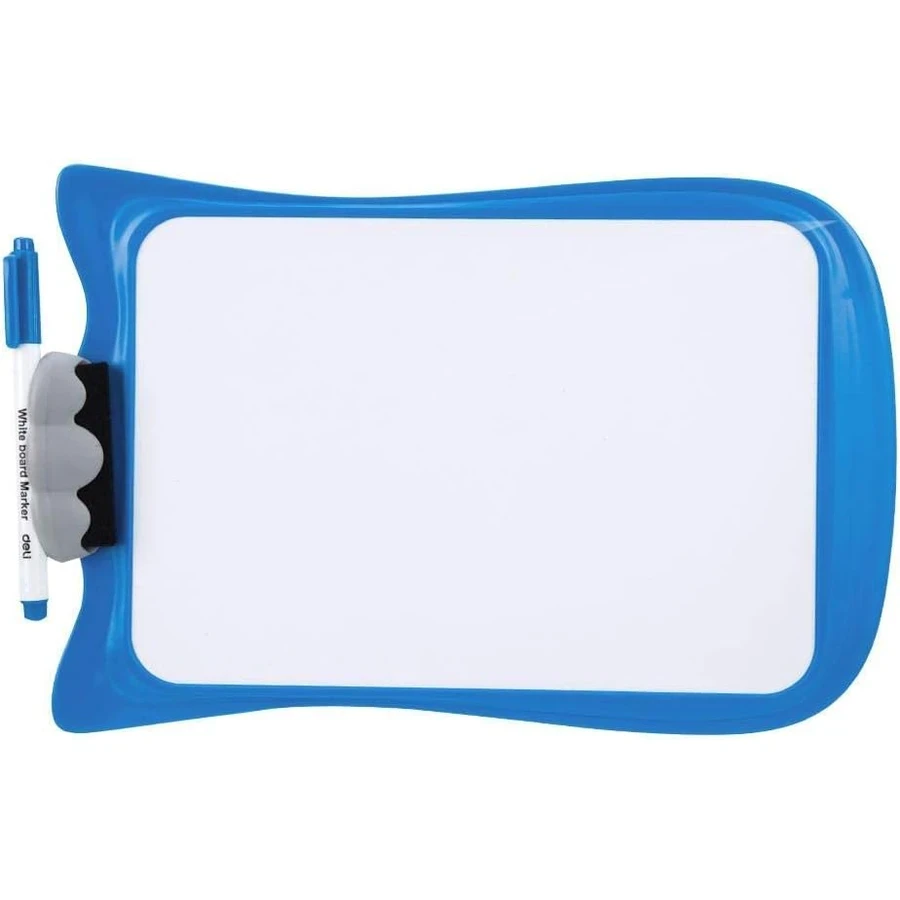 Deli E8703 Double-Sided Magnetic Whiteboard Set - Easy-Mount Dry Erase Board with Included Marker and Eraser for School and Home Office