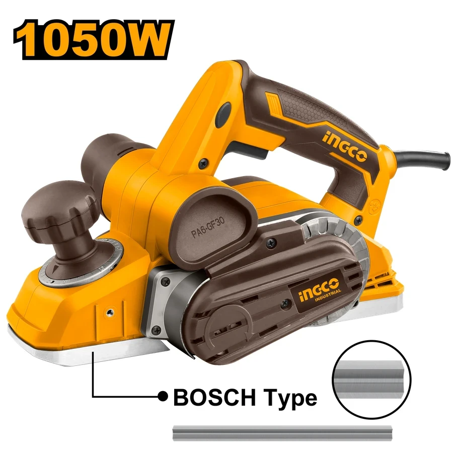 INGCO 1050W Industrial Electric Planer | 82mm Heavy-Duty | PL10508