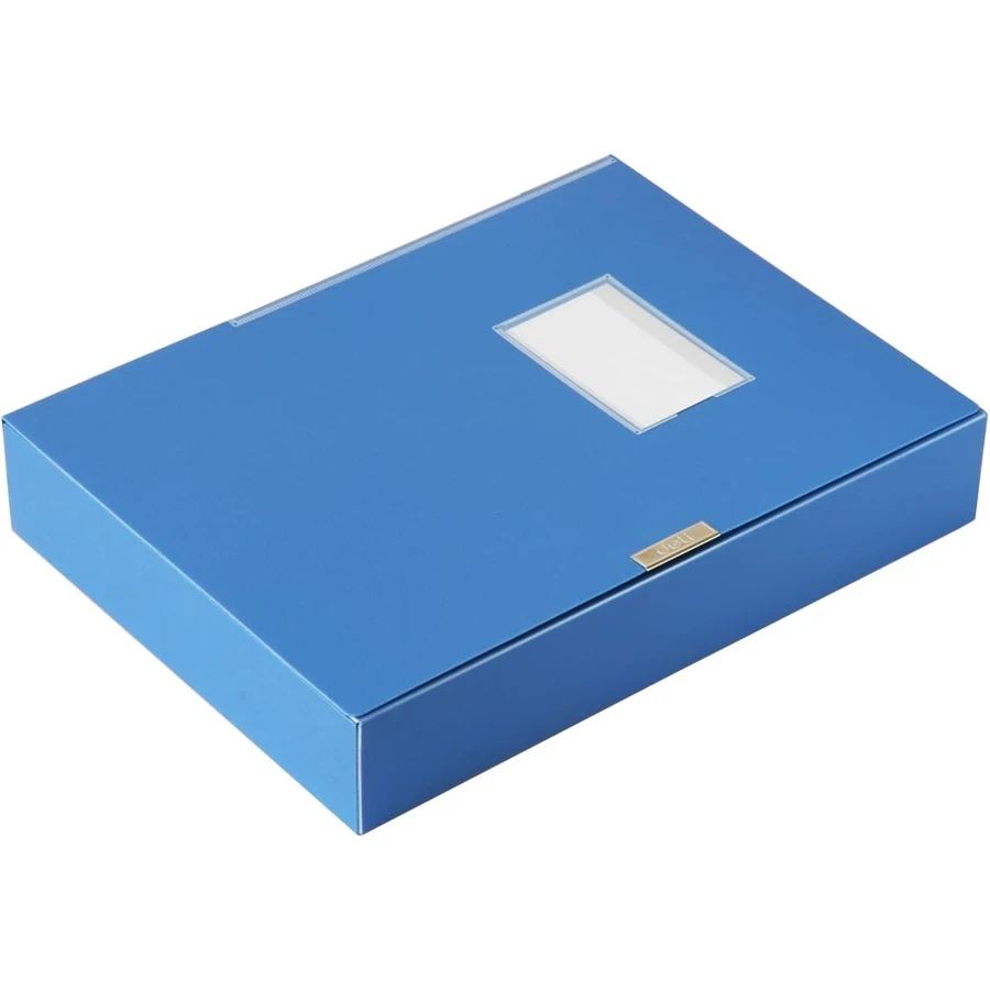 Deli E5606 A4 Paper File Box - Blue, Modern, Strong Construction, Easy-to-Carry & Reusable Filing