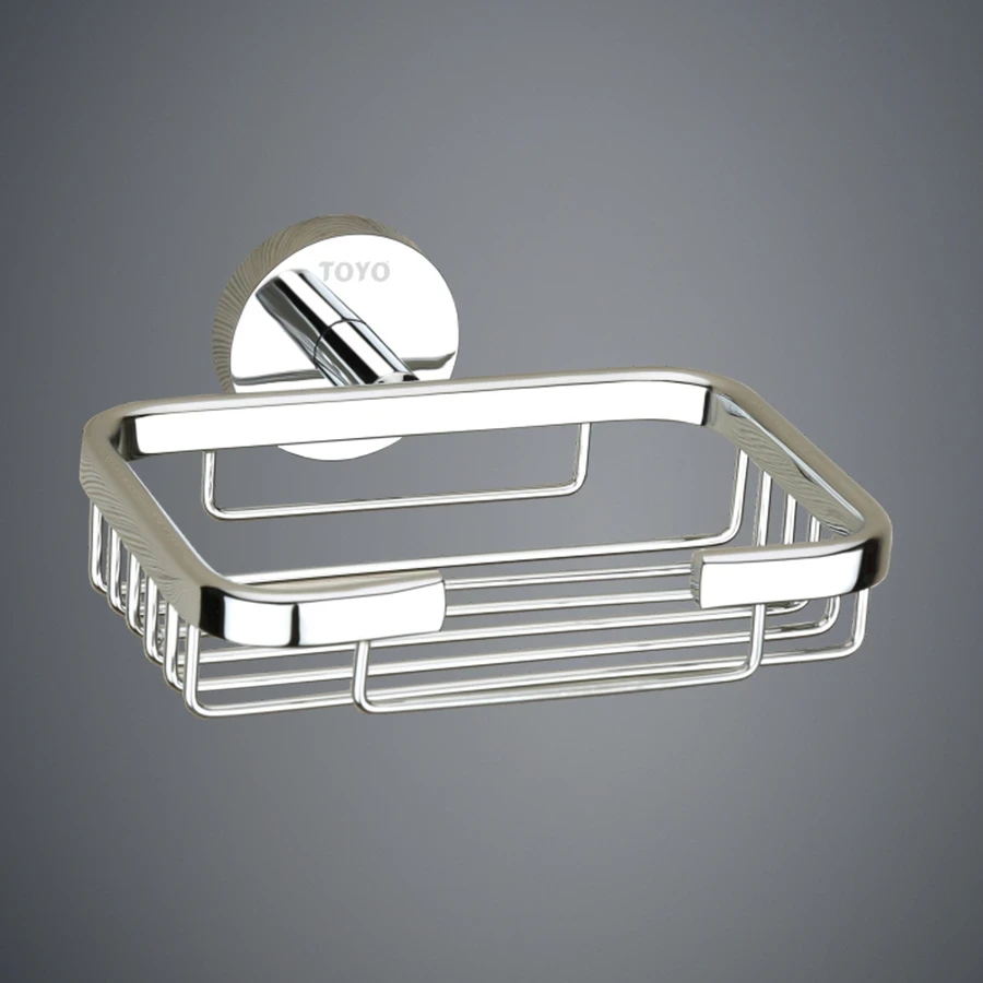 TOYO 11305 Soap Basket - 56 Grade Full Brass, High Grade Chrome Plated, Die Forged Technology