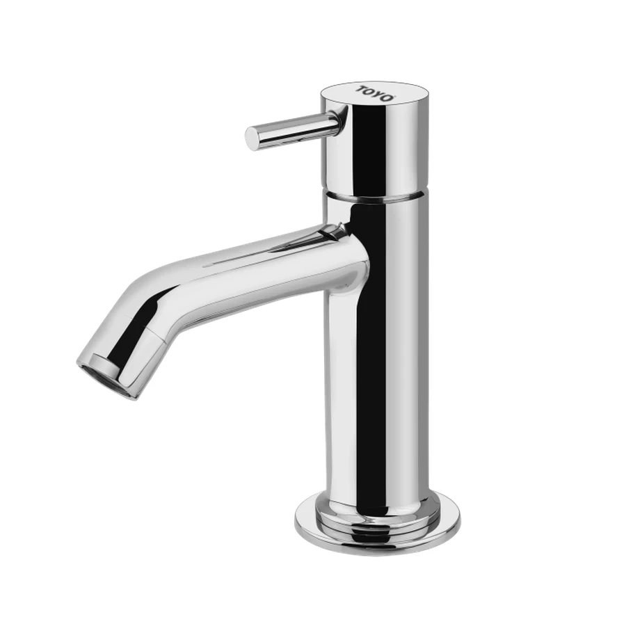 TOYO RU-51306 Pillar Cock Medium - Premium Brass Body, CP Chrome Finish, Single Water Supply Tap