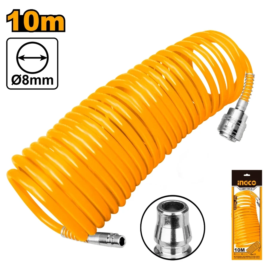 Professional 10M PU Air Hose | AH1101-3 | Integrated Nitto Type Connector