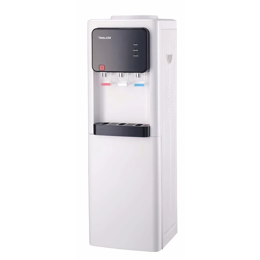 Yasuda YS-HNC24SC Stand Water Dispenser - Hot, Normal, & Cool, Safety Lock, Automatic Thermostat, and Storage Cabinet (White)