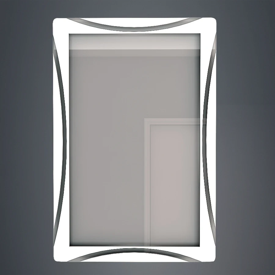 TOYO 9213 Silver Mirror - 16 x 24 Inch (400 x 600 mm), 5 mm Thick Glass with Elegant Frost Design