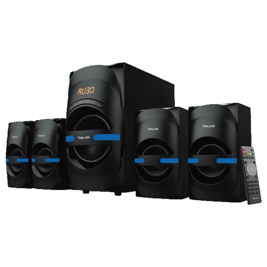 Yasuda YS-412RT 4.1 CH Bluetooth Speaker System - 39W RMS Output, 5.25" Woofer, LED Display, and Remote Control