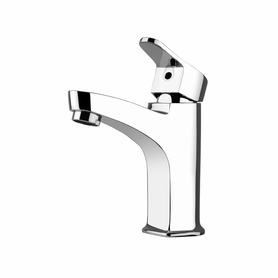 TOYO EM-51208 Single Lever Basin Mixer - 3/4 Inch, Long Spout, Brass Handle, CP Chrome Finish