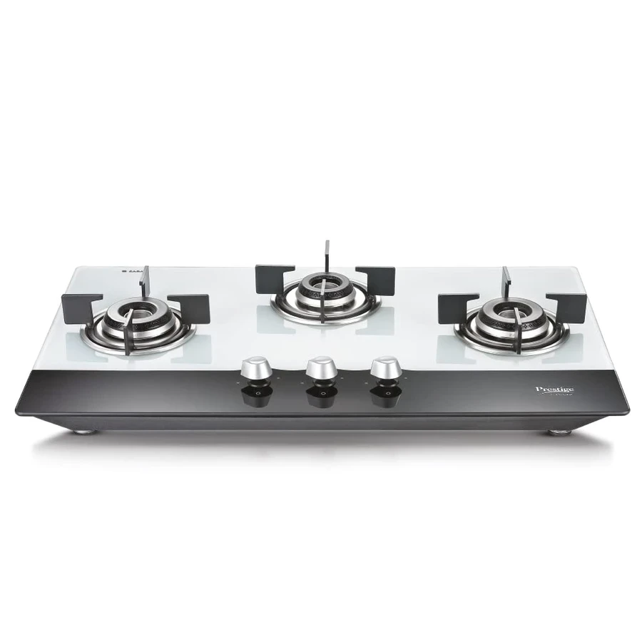 Prestige 40577 Desire Hobtop Gas Stove PHTD 03 AI-3B | 3 Italian Sabaf Burners | Advanced Auto Ignition | Ultra Slim Convertible Design | Black