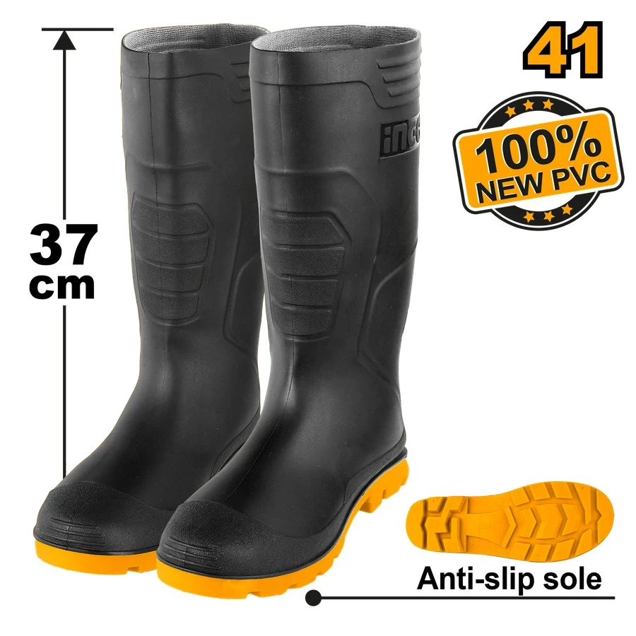 Professional Industrial Rain Boots (Size 41) | SSH092LYB41 | Heavy-Duty PVC Series