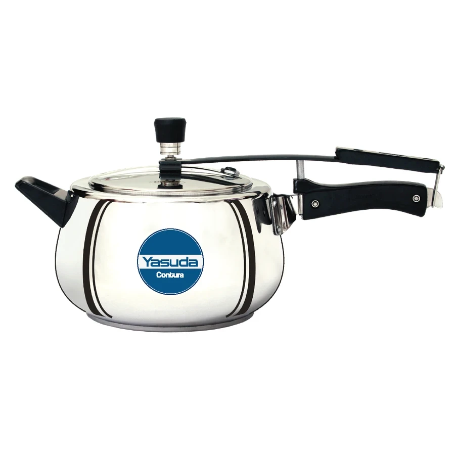 Yasuda YS-PTR Triply Induction Compatible Pressure Cooker - Available in 2 Ltr & 5 Ltr, Triple-Layer Stainless Steel Technology with Superior Heat Distribution