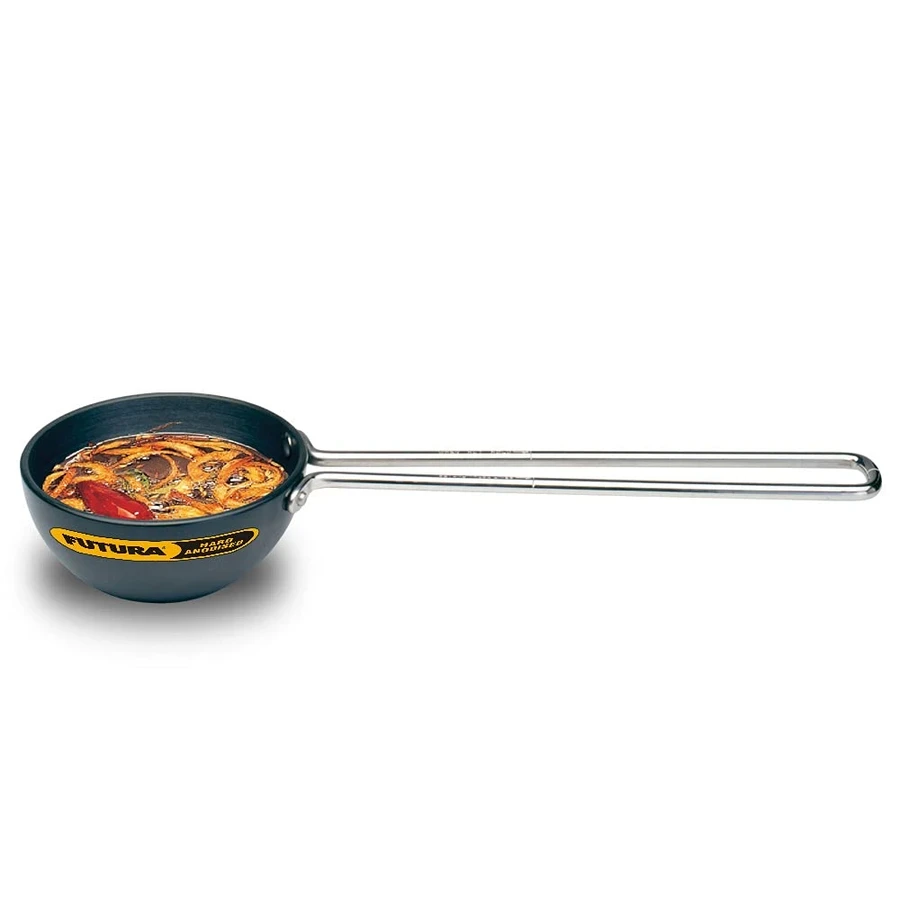 Hawkins ATP1 240ml Hard Anodised Tadka Pan | 3.25mm Thick | Stay-Cool Stainless Steel Handle | Oven Safe | Black