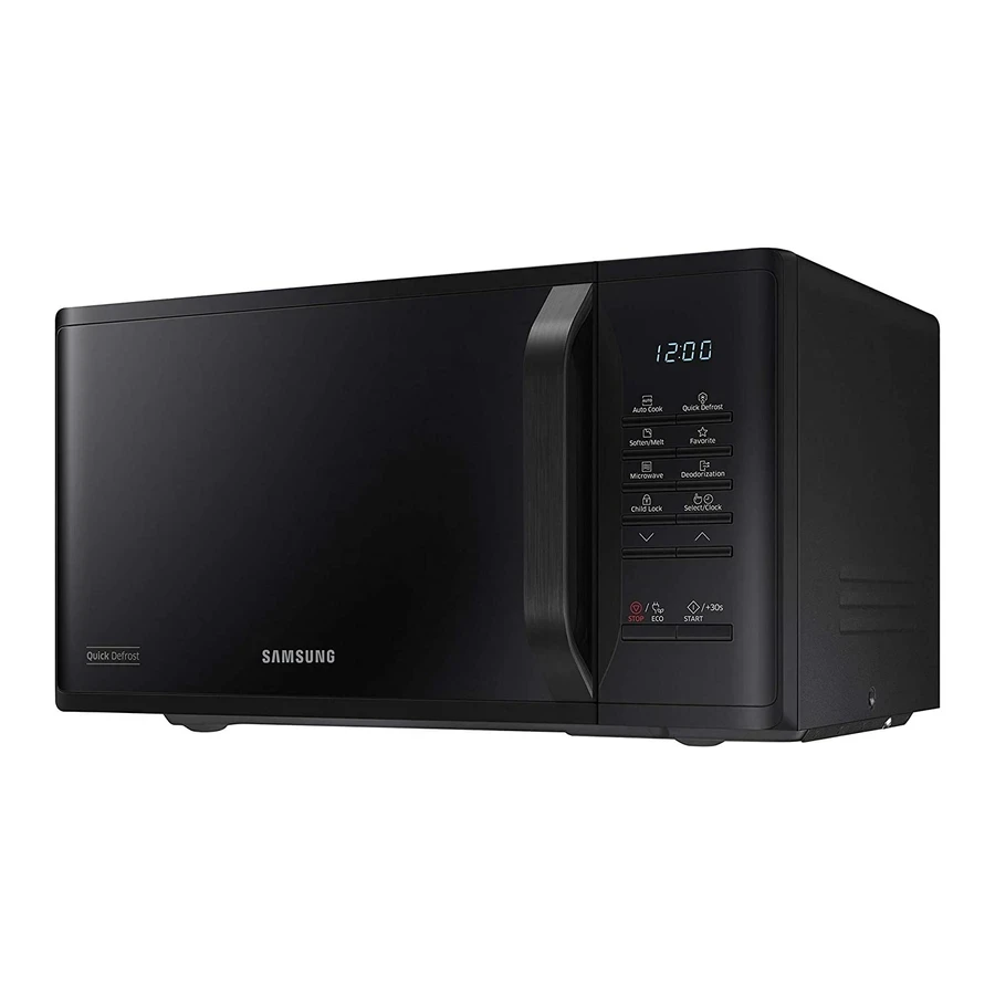 Samsung MS23A3513AK/TL 23L Solo Microwave Oven | Ceramic Enamel Cavity | Triple Distribution System | Deodorization | Ice Blue LED