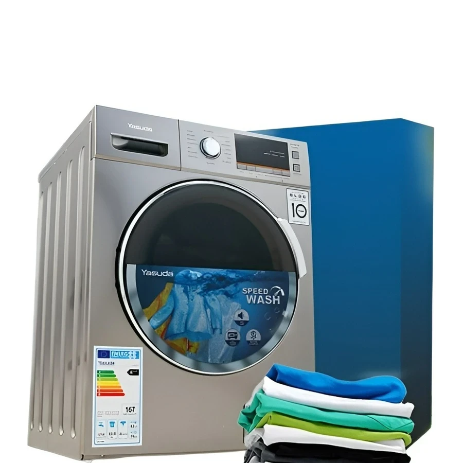 Yasuda YS-FT80BD 8.0 KG Fully Automatic Front Load Washing Machine | Gray | 6 Programs | Anti-Crease & Silk Friendly