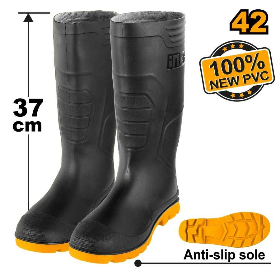 Professional Industrial Rain Boots (Size 42) | SSH092LYB42 | Heavy-Duty PVC Series
