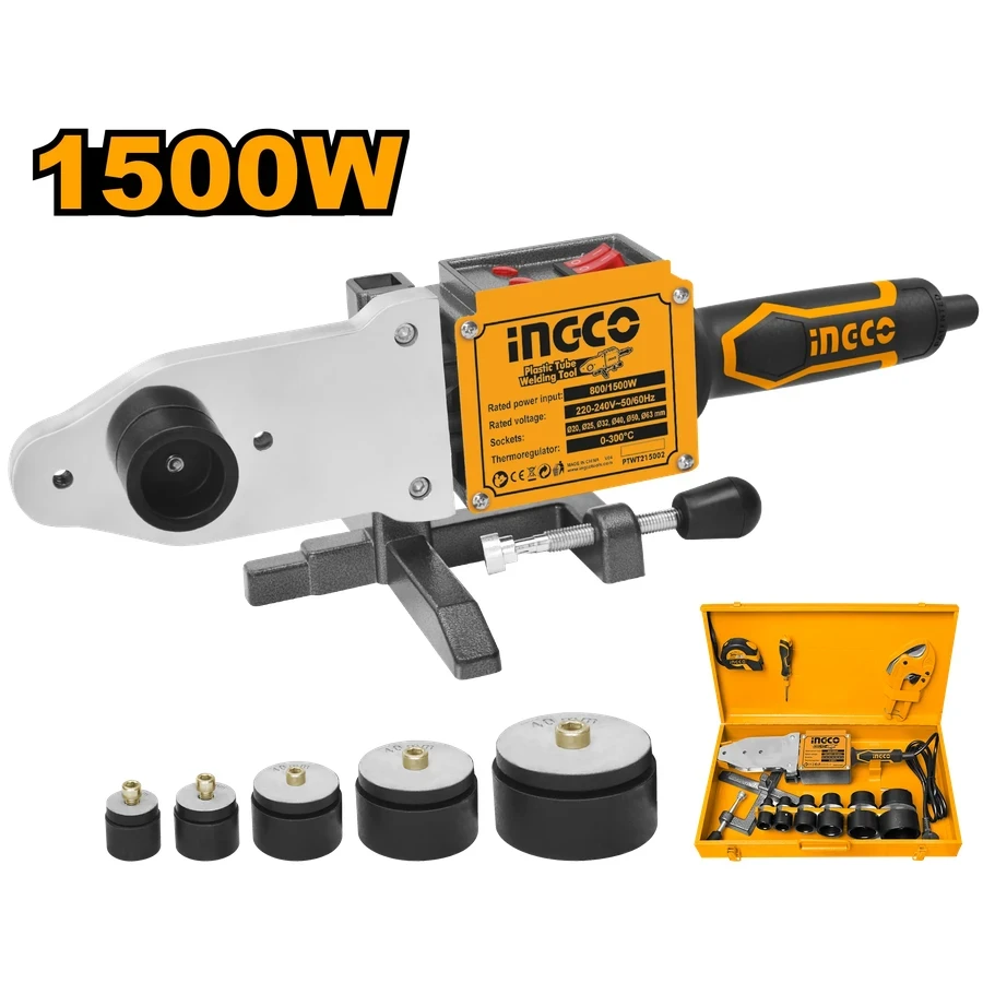 INGCO 1500W Heavy-Duty Plastic Tube Welding Tool | 20-63mm | PTWT215002