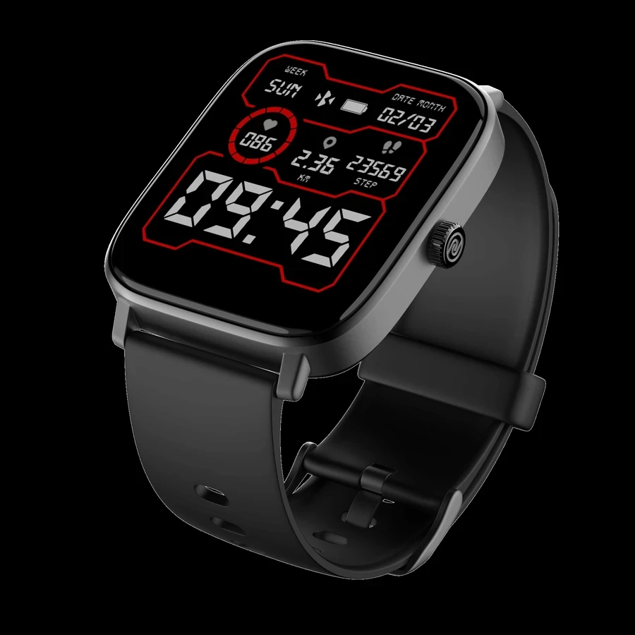 Noise Pulse 2 Pro | Advanced Bluetooth Calling | Large High-Brightness Display | 24/7 Health Monitoring | Water Resistant | Available in Jet Black & Deep Wine