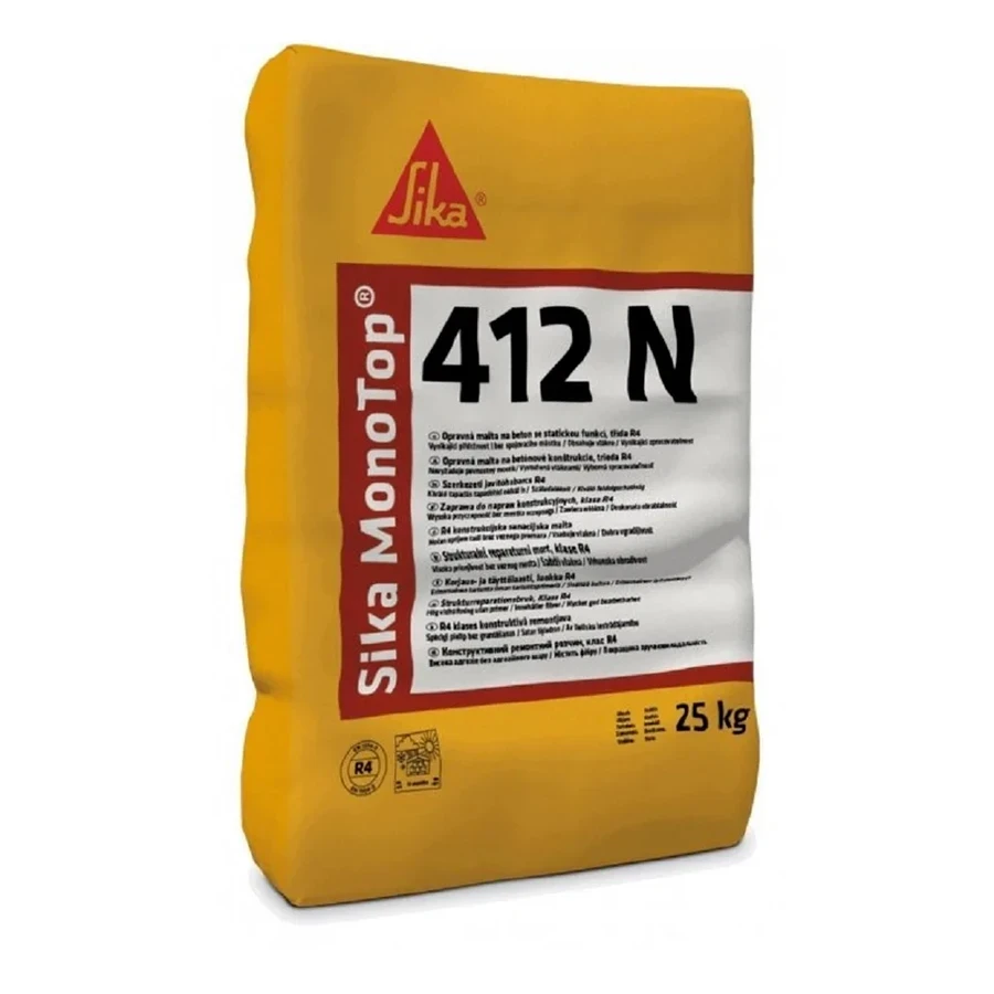 Sika MonoTop 412 IN Structural Repair Mortar | 25kg Bag | Fiber Reinforced | Low Shrinkage | Sulfate Resistant