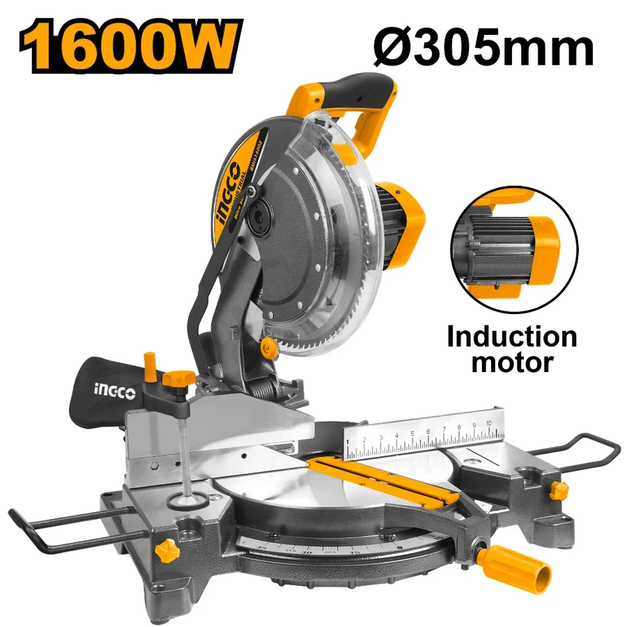 Mitre Saw | BMIS16002 | 1600W | Heavy-Duty 12-Inch Induction Motor System