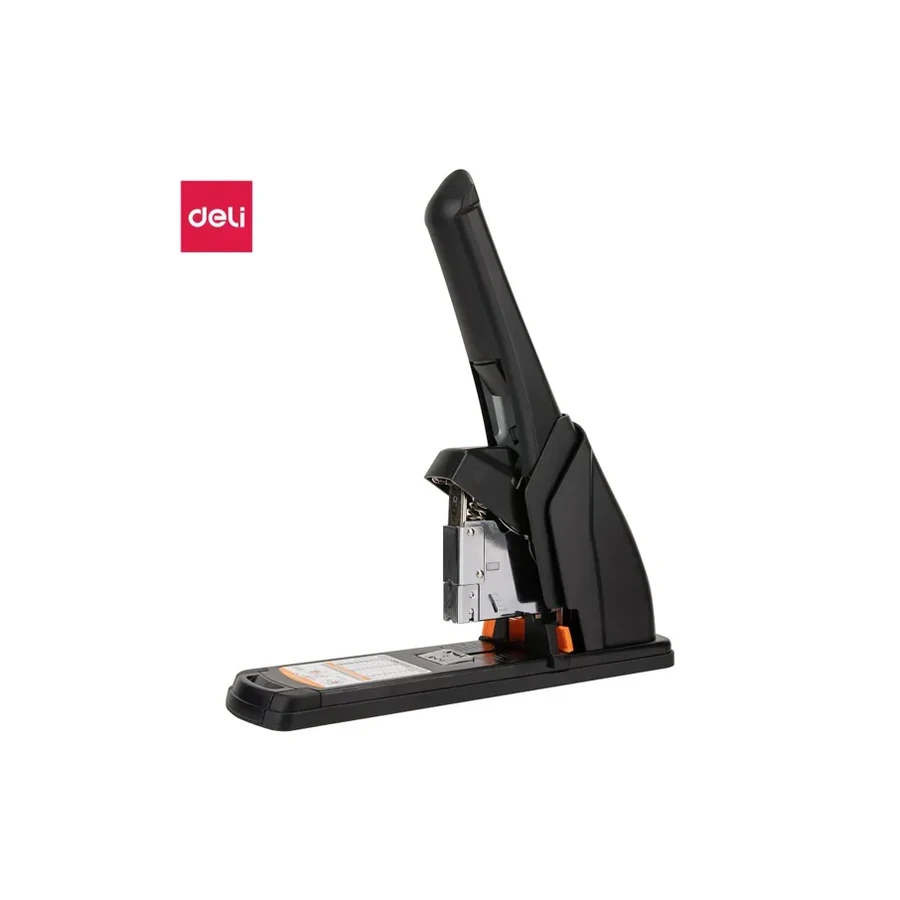 Deli E0383 Heavy Duty Stapler - Up to 210 Sheet Capacity, Solid Metal Body, Effort-Saving Handle, and Precision Paper Guide