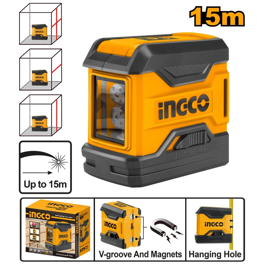 Professional Self-Leveling Line Laser | HLL156508 | 15m Cross-Line Series