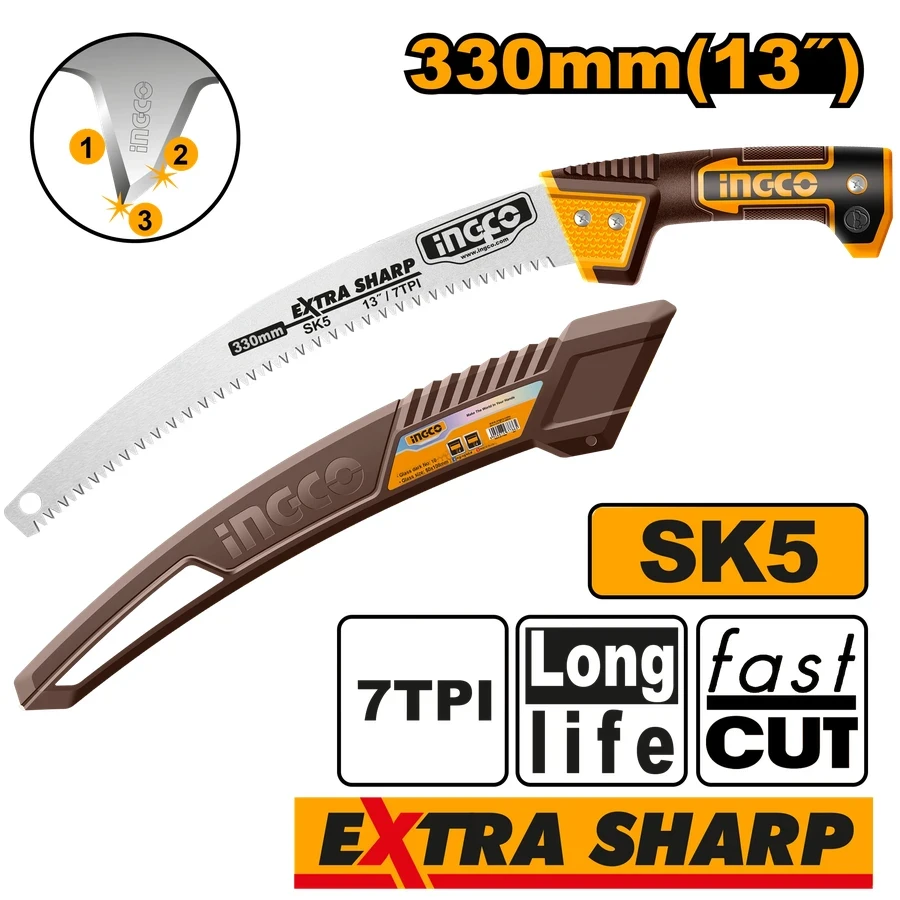 Professional Extension-Ready Pruning Saw | HPS3306 | 13" High-Carbon SK5 Series