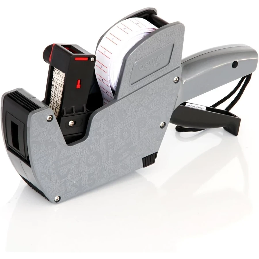 Deli E7504 Portable Price Label Gun - Jam-Free Dispensing, Comfort Handle, High Quality Marking, and Monochrome Output