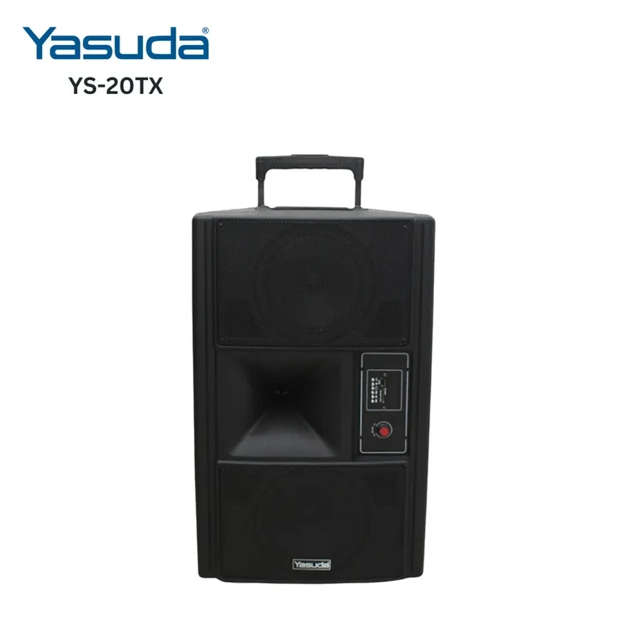 Yasuda YS-20TX Trolley Speaker - 2000W PMPO Power, Dual Wireless Microphones, Bluetooth Streaming, USB/SD Playback, and High-Capacity Battery