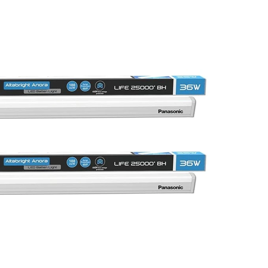 Panasonic PBTM23367 36W Aluminium Batten Tubelight | 3600 Lumen Brightness | Cool Day Light | IP20 Indoor LED