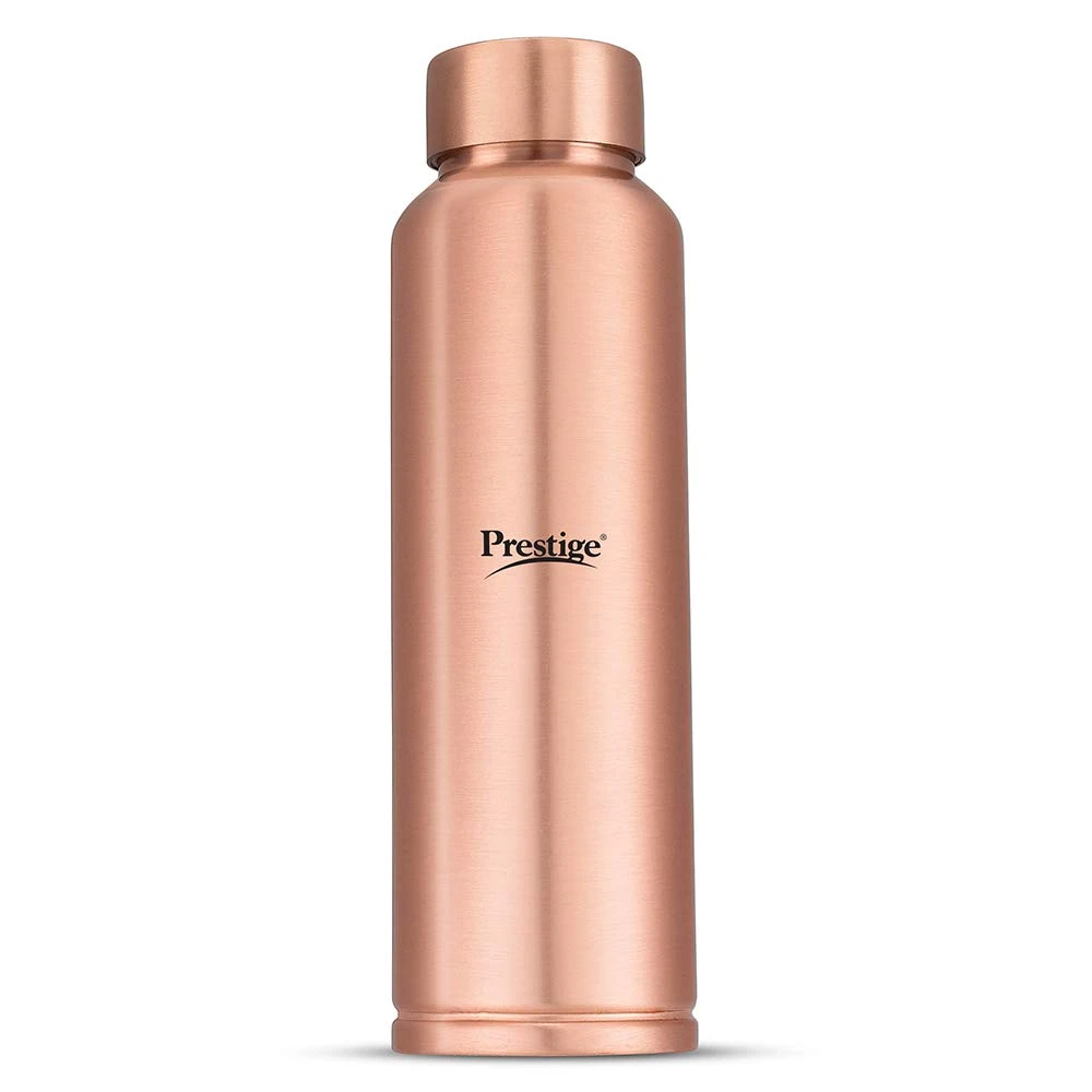 Prestige Tattva Copper Bottle TCB02 99531 | 1000ML | Pure Copper Construction | Leak Proof Silicone Seal | Glossy Finish
