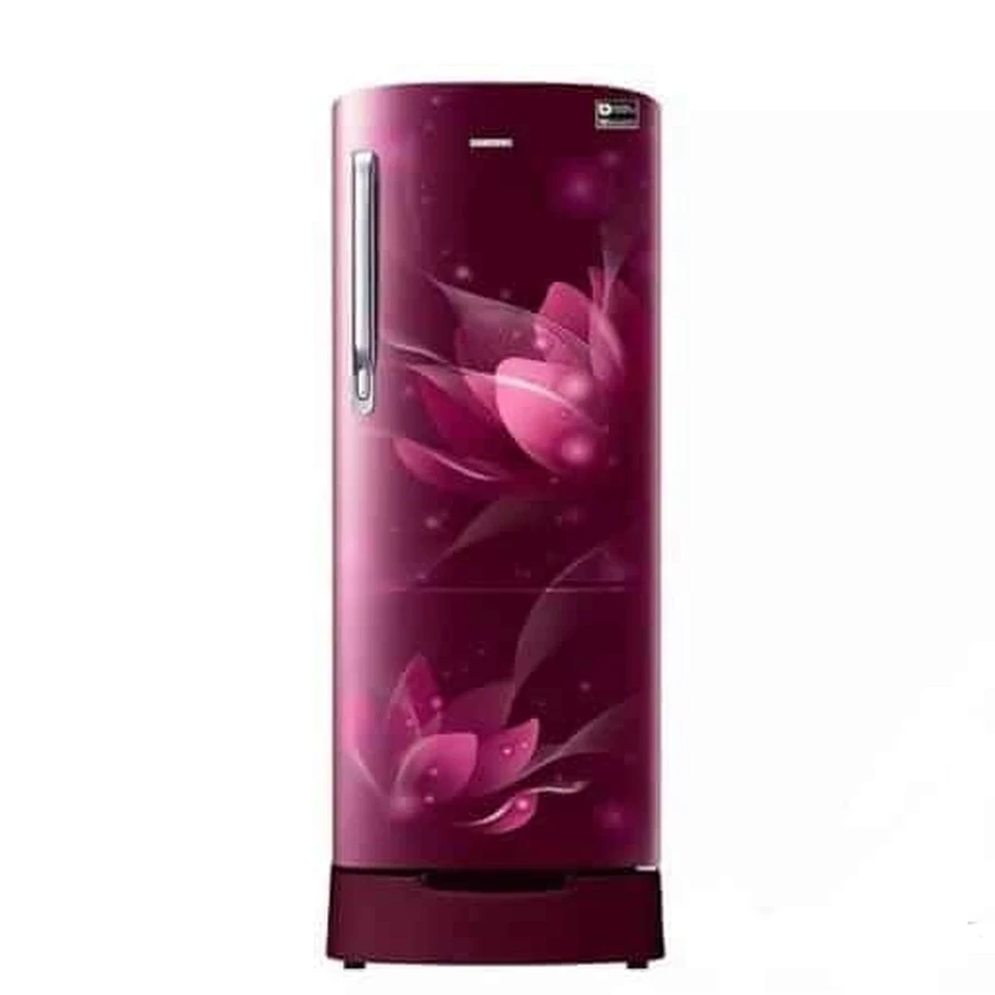 Samsung RR20T282ZR8/IM 192L Single Door Refrigerator | Base Drawer Stand | Digital Inverter | Fresh Room | Blooming Saffron