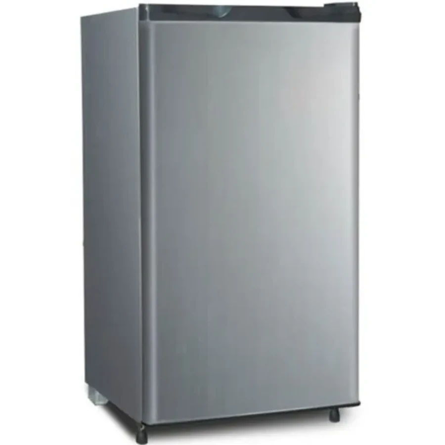 Akaritek 110L Single Door Refrigerator | Silver Hairline Finish | A++ Energy Saving | Toughened Glass | AK-RS110S