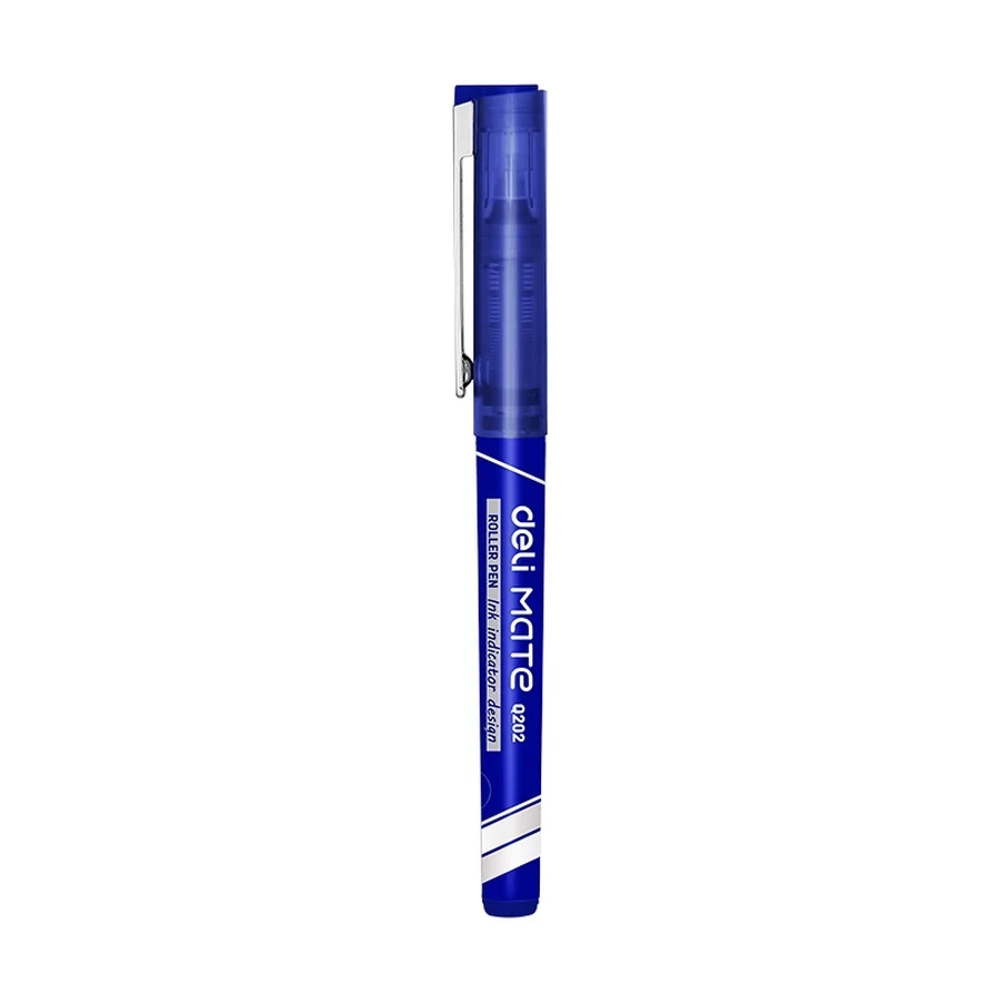 Deli Mate 0.5mm Rollerball Pen | Smooth Ink Flow & Low-Ink Indicator Window | EQ20220 / EQ20230