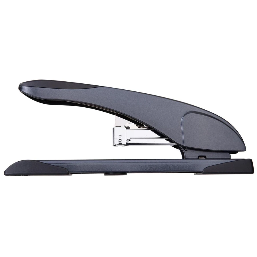 DELI E0391 Heavy Duty Stapler - 60 Pages Capacity, All Metal Construction, Adjustable 60mm Depth, and TPE Comfort Handle (Black)