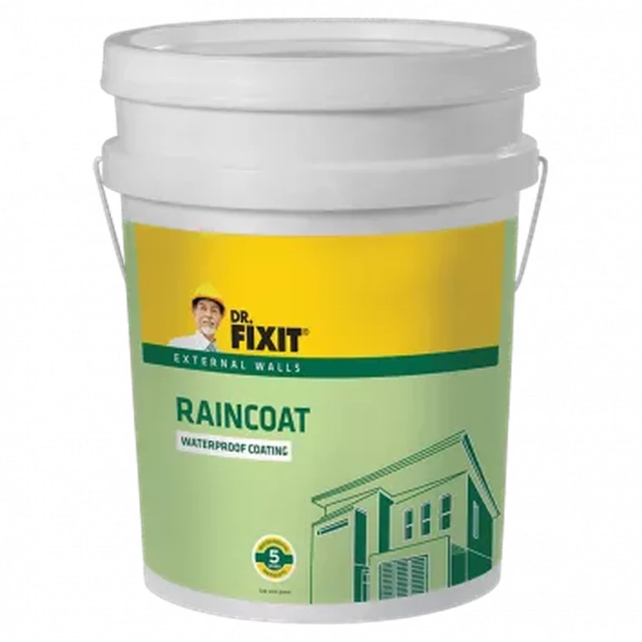 Dr. Fixit Raincoat Waterproof Coating | Premium Exterior Elastomeric Wall Protection