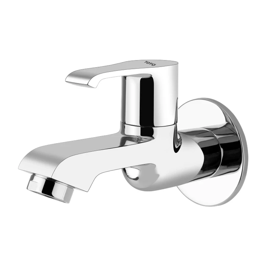 TOYO AL-51502 Long Body Bib Cock - Extended Reach, Premium Brass, Wall Mounted, CP Chrome Finish
