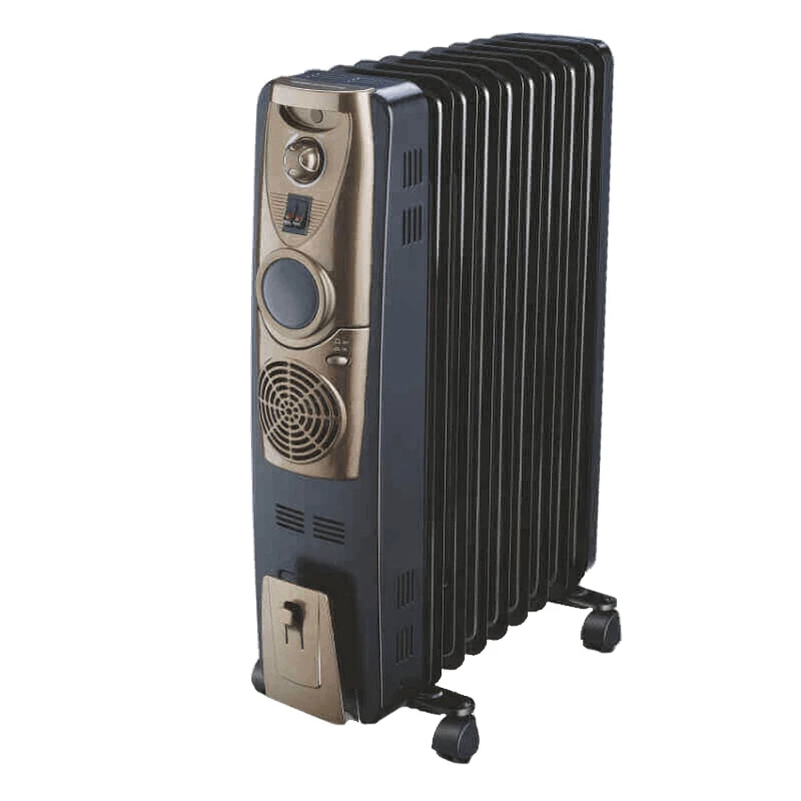 Bajaj Majesty RH 11F Plus (260083) Oil Filled Room Heater | 11 Fins | Tubular Heating Element | 3 Heat Settings | Quadra Safety
